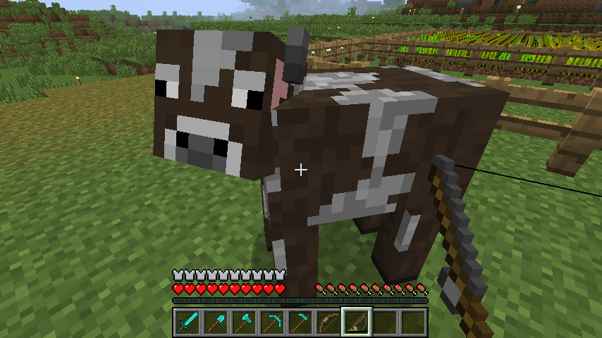 Minecraft krowa na wędce